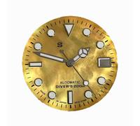 ZONABSQQ Esfera de reloj de 28,5 mm, esfera de concha, esfera laminada verde C3, adecuada for reparación de relojes NH35.(A)