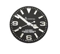 ZONABSQQ Esfera de reloj de 28,5 mm, esfera literal NH35 con esfera laminada azul hielo ICE, movimiento NH35