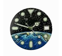 ZONABSQQ Esfera de reloj de 28,5 mm, esfera luminosa verde, esfera de cielo estrellado, accesorio de reparación de relojes compatible con NH35NH36