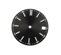 ZONABSQQ Esfera de reloj de 28,5 mm, esfera modificada con registro BGW9, esfera luminosa azul y verde, accesorios de reloj modificados for movimientos NH35 y NH36.(Black)