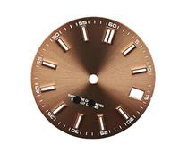 ZONABSQQ Esfera de reloj de 28,5 mm, esfera modificada con registro BGW9, esfera luminosa azul y verde, accesorios de reloj modificados for movimientos NH35 y NH36.(Brown)