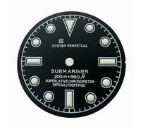 ZONABSQQ Esfera de reloj de 28,5 mm sin calendario, esfera laminar verde, compatible con accesorios de reparación de relojes NH35/36.(B)