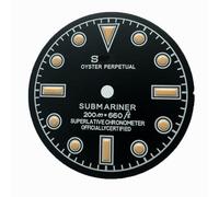 ZONABSQQ Esfera de reloj de 28,5 mm sin calendario, esfera laminar verde, compatible con accesorios de reparación de relojes NH35/36.(A)