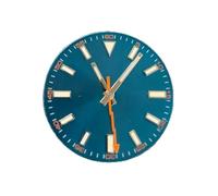 ZONABSQQ Esfera de reloj de 29 mm con manecillas for movimiento 8215/8200/8205/821A/2813/3804, accesorios for reloj, segundero con rayo naranja.(Blue dial set)
