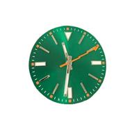 ZONABSQQ Esfera de reloj de 29 mm con manecillas for movimiento 8215/8200/8205/821A/2813/3804, accesorios for reloj, segundero con rayo naranja.(Green dial set)
