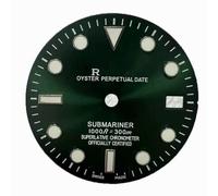 ZONABSQQ Esfera de reloj de 29 mm, esfera verde Laminus, compatible con movimiento NH35/36, piezas de reparación de relojes(Dark Green)