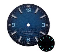 ZONABSQQ Esfera de reloj de buceo de 28,5 mm con corona de 3 o 3,8 for movimiento NH35, mods 007 con C3 w9 luminoso(2)
