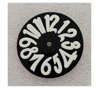 ZONABSQQ Esfera de reloj digital de 33,2 mm con esmalte perlado, esfera y manecillas personalizadas, accesorios for reloj con movimiento NH35.(A1 black white)