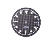 ZONABSQQ Esfera de reloj luminosa de 33,5 mm. Compatible con NH35, NH35A, NH36, NH36A. Movimiento: esfera verde, azul y negra.(B)