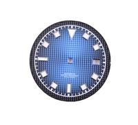 ZONABSQQ Esfera de reloj luminosa de 33,5 mm. Compatible con NH35, NH35A, NH36, NH36A. Movimiento: esfera verde, azul y negra.(D)
