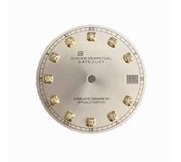 ZONABSQQ Esfera de reloj NH35/36 de 28,5 mm con patrón solar y esfera de diamantes, ideal for reparación de relojes.(8)