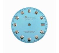 ZONABSQQ Esfera de reloj NH35/36 de 28,5 mm con patrón solar y esfera de diamantes, ideal for reparación de relojes.(18)