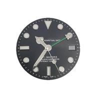 ZONABSQQ Esfera del reloj de 28,5 mm, esfera azul hielo lamiescente, fuente GMT blanca for calibre NH34 o 8215/2836