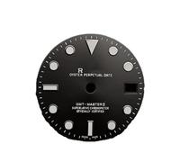 ZONABSQQ Esfera del reloj Esfera GMT de 28,5 mm Fuente blanca Fuente GMT Calibre NH34 o Calibre 8215/2836 Luminiscencia azul hielo