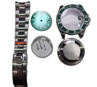 ZONABSQQ Esferas de reloj, conjuntos de correas y esferas for cajas de 40 mm y calibres 8200, 8215, T16, 2813 y 8205, accesorios for relojes(Green 1)