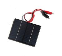 ZONADAH 1.5W 12V Mini kit de panel solar, pinza de cocodrilo de cable, cargador de batería, bricolaje para el hogar, proyectos de escuela de ciencias, camping, pesca, jardín al aire libre