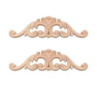 ZONADAH 22 x 6 cm madera tallada onlays, apliques, superposición de tallado, calcomanías para manualidades, decoración de puerta de luz decorativa para armarios, ventanas, espejos, muebles, cama de