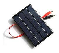 ZONADAH 2W 5V Mini kit de panel solar, pinza de cocodrilo de cable de 35 cm, cargador de batería, bricolaje para el hogar, proyectos escolares de ciencia, camping, pesca, senderismo