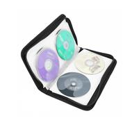 Zonadah Black Storage Case 80 Disc - Funda para CD, organizador de almacenamiento, DVD, soporte portátil para billetera de gran capacidad, viaje -VCD