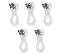 ZONADAH Pack de 5 cables USB C 2M, cable de carga rápida negro trenzado USB a tipo C cable de 2 metros compatible con Note 9/10, S20/S10/S9/S8/A40/A70 P30/P20