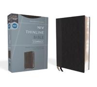 Zondervan NIV, Thinline Bible, Compact, Leathersoft, Black/Gray, (de piel falsa)