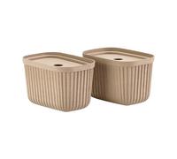 Zone Denmark 3 Cajas de almacenamiento Pulp 15x23 cm Natural Brown