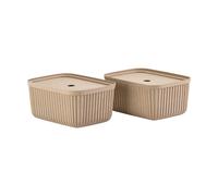 Zone Denmark 4 Cajas de almacenamiento Pulp 23x32 cm Natural Brown