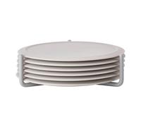 Zone Denmark 6 Posavasos con soporte Singles Warm grey