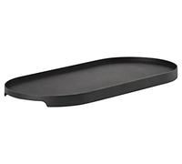 Zone Denmark - Bandeja Ovalada - Acero termolacado - 35 x 16 x 1,8 cm - Accesorio multifunción para Servir, Decorar y organizar - Ideal para Cocina, baño o salón - Negro Metal