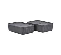 Zone Denmark Cajas de almacenamiento Pulp 32x48 cm 2-pack Black