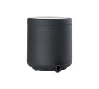 Zone Denmark Ume - Cubo de basura para baño con pedal (19,5 cm de diámetro, 22 cm de altura, 4 litros, con cubo interior extraíble y cierre suave, color negro