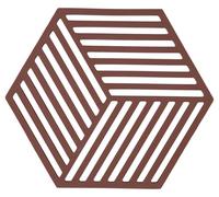 Zone Denmark Hexagon - Salvamanteles (16 x 14 x 0,9 cm), Color Burdeos
