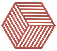 Zone Denmark Hexagon - Salvamanteles (16 x 14 x 0,9 cm), Color Rojo