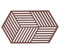 Zone Denmark Hexagon - Salvamanteles (24 x 14 x 0,9 cm), Color Burdeos