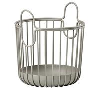 Zone Denmark Inu - Cesta de almacenamiento para cocina, baño, habitación infantil, metal, diámetro 10,5 cm, altura 13,5 cm, color gris