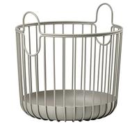 Zone Denmark Inu - Cesta de almacenamiento pequeña para cocina, baño, habitación de los niños, oficina en casa, metal, diámetro 20 cm, altura 20 cm, color gris