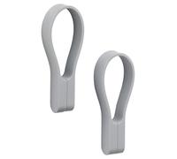 Zone Denmark Loop - Juego de 2 pinzas magnéticas para toallas y paños de cocina, 9 cm, color gris