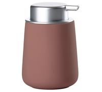 Zone Denmark Nova - Dispensador de jabón de manos de porcelana para baño, 8 cm de diámetro, 11,5 cm de altura, 250 ml, color rojo melocotón