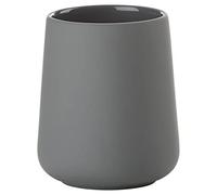 Zone Denmark Nova One - Vaso para Cepillo de Dientes (cerámica, Revestimiento Suave al Tacto, diámetro de 8 cm, Altura de 10 cm), Color Gris