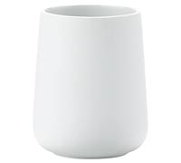 Zone Denmark Nova - Vaso para Cepillo de Dientes (Porcelana, Revestimiento Suave al Tacto, diámetro de 8 cm, Altura de 10 cm), Color Blanco