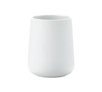 Zone Denmark Nova - Vaso para Cepillo de Dientes (Porcelana, Revestimiento Suave al Tacto, diámetro de 8 cm, Altura de 10 cm), Color Blanco