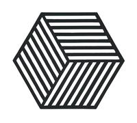 Salvamanteles de diseño hexagonal de silicona de color negro