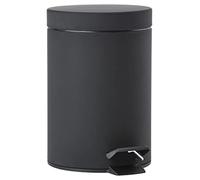 Zone Denmark Solo - Cubo de Basura (Acero Inoxidable, 25 cm), Color Negro