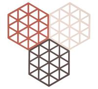 Zone Denmark Triangles - Salvamanteles (16 x 14 x 0,9 cm, 3 Unidades), Color Rosa