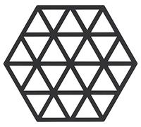 Zone Denmark Triangles - Salvamanteles (silicona, 16 x 14 cm), color negro