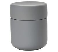 Zone Denmark Ume - Caja de cerámica con tapa para cuarto de baño, decoración de baño, bonita lata de almacenamiento, de cerámica, diámetro 8,3 cm, altura 10,3 cm, color gris