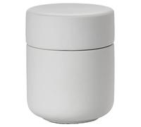 Zone Denmark Ume - Caja de cerámica con tapa para baño, decoración de baño, bonita lata de almacenamiento, de cerámica, diámetro 8,3 cm, altura 10,3 cm, gris claro