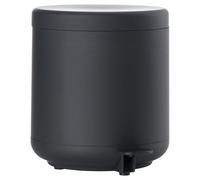 Zone Denmark Ume - Cubo de basura para baño con pedal (19,5 cm de diámetro, 22 cm de altura, 4 litros, con cubo interior extraíble y cierre suave, color negro