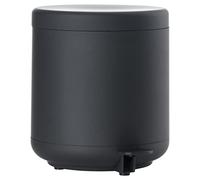 Zone Denmark Ume - Cubo de basura para baño con pedal (19,5 cm de diámetro, 22 cm de altura, 4 litros, con cubo interior extraíble y cierre suave, color negro