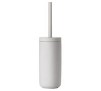 Zone Denmark Ume - Escobilla para inodoro (gres con revestimiento suave al tacto, diámetro: 10 cm, altura: 38,7 cm, color gris suave)